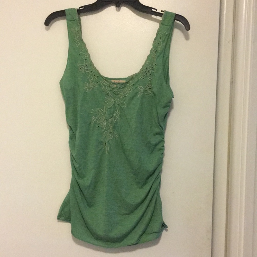 Eyelet embroidered tank top. TWO FOR $20